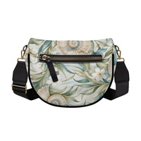 Sac banane personnalisé à imprimé Plumeria Hawaïen pour femme, idéal pour le shopping, les voyages, le quotidien et les programmes d'étiquetage privé