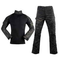 Combinaisons et uniformes tactiques de combat camouflage noir CP