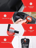 Douche de camping pliable portable 40L en PVC, sac de cuisine, voyage en plein air, randonnée, barbecue, cyclisme, plage, natation, bain chauffé par l'énergie solaire