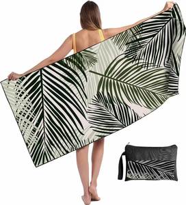 Serviette de plage en microfibre imprimée à séchage rapide pour femmes, design moderne, idéale pour les voyages, grande taille - Product Image 1