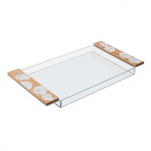 Organizador de Dulces TimberAura Majlis, Caja de Almacenamiento de Dulces Hecha a Mano en Madera y Acrílico MOP para Dulces de Ramadán, Decoración Árabe y Regalos - Product Image 1