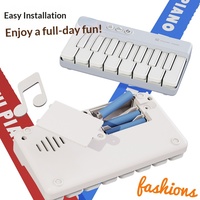 Clavier électronique portable multifonctionnel en plastique coloré pour enfants, 6 pièces, jouet électronique transfrontalier