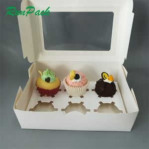 Fábrica de Shenzhen, venta al por mayor, embalaje personalizado, Mini cajas para cupcakes con ventana - Product Image 1
