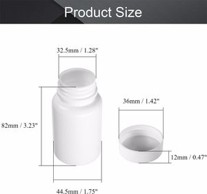 Bouteilles de médicaments vides en PE, mini et grandes, 30 ml, 100 ml, 120 ml, blanches, certifiées ISO9001, avec bouchon à vis rond, pour impression sérigraphique - Product Image 2