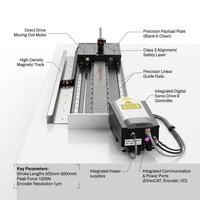 Module de moteur linéaire à entraînement direct, moteur à bobine mobile, actionneur sur rail de guidage de précision, capacité de charge de 50 kg pour équipement d'automatisation QG