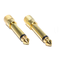Neuer Großhandels-Audioadapter für Frauen, vergoldeter Mono-1/4-Zoll-auf-1/8-Zoll-Klinkenstecker-Konverter, geeignet für Mikrofone.