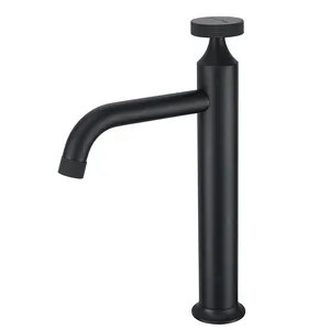 Modern Luxury Bathroom Faucet Black Sanitary Ware Single Handle Hand Wash Basin Faucet