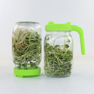Nouveau Design Vert Sans BPA Large Bouche 86mm Semences Germination Mason Jar Couvercles avec Poignée - Product Image 1