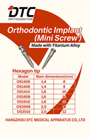 Vis d'expansion micro-implant orthodontique DTC de haute qualité, mini-vis en alliage de titane