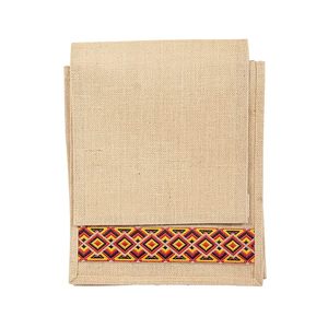 Sac à cosmétiques en jute élégant de qualité supérieure résistant à l'eau avec fermeture à la mode - Product Image 3