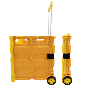 ふた付き<span class=keywords><strong>30kg</strong></span>小型折りたたみ式ショッピングカート折りたたみ式プラスチック折りたたみ式ショッピングカート折りたたみ式トロリーカート - Product Image 5