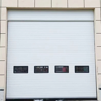 Portes sectionnelles verticales en aluminium robustes pour usage industriel, isolation thermique supérieure, classe 4, résistance au vent