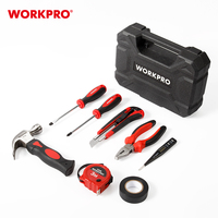 WORKPRO 9PC Ensemble d'outils de réparation à domicile, boîte à outils à main, kits d'outils ménagers