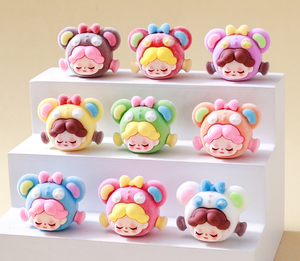 Figurine en peluche décorative de bureau DIY Megan Cute, Série Tête d'Ours Wendy XinHui, pour la salle de diffusion en direct Douyin, assortie aux sacs surprises - Product Image 6