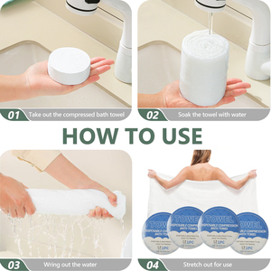 Khăn tắm nén khổ lớn, khăn tắm dùng một lần, bán buôn - Product Image 6