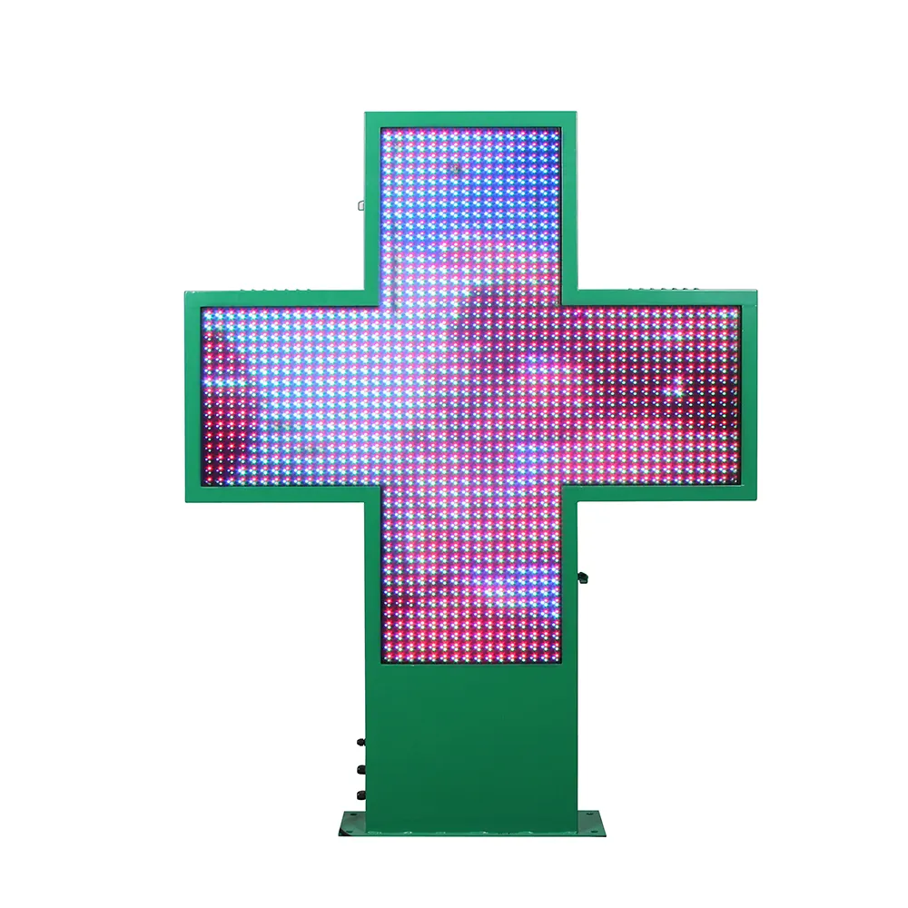 Alto brillo farmacia publicidad Hospital P10 P16 P20 mm pantalla a todo color impermeable interior y exterior pantalla Led