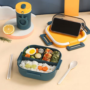 Contenitori per il pranzo quadrati di grande capacità 1300ml, bento box, contenitore per la conservazione degli alimenti con utensili da cucina - Product Image 3