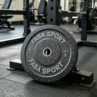 Plaques de poids en caoutchouc noir haute qualité résistantes à la chaleur pour équipement de gym, haltérophilie et musculation