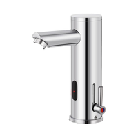 Mitigeur de lavabo moderne en laiton à poignée unique avec capteur de température infrarouge sans contact, à débit contrôlé, en céramique, monotrou, pour extérieur