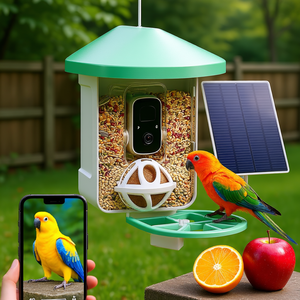 Cámara Inteligente para Alimentador de Aves 1080p FHD con Energía Solar, Montaje Colgante, Lente Gran Angular y Reconocimiento de Especies - Product Image 2