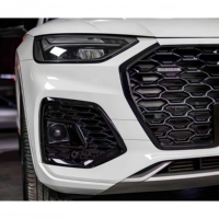 Grille de phare antibrouillard avant pour AUDI Q5 SQ5 SUV/Sportback 2021-2024, cache de phare antibrouillard nid d'abeille, accessoires style RSQ5