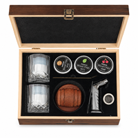 Ensemble fumeur à whisky en gros, en stock aux États-Unis, avec 2 verres et 3 saveurs de copeaux de bois, pour cadeaux de pendaison de crémaillère, supports vierges pour gravure laser