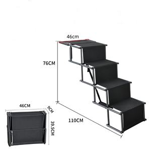 Escaliers pour chiens pour voiture, rampes pliables pour chiens avec surface antidérapante pour grands chiens, marches portables pour chiens pour voitures et camions, 4 marches - Product Image 2