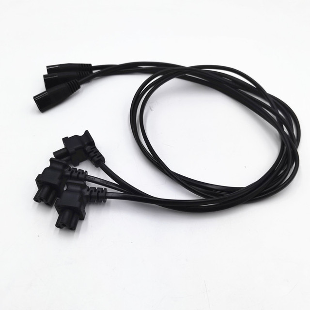 Factory Customized H03VVH2-F Power Cord IEC 60320 C7 to C8 / C5 to C8 Power Cable Extension Cord