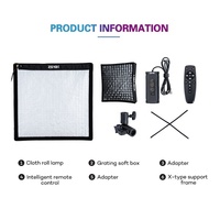 Boîte à lumière photo rectangulaire en tissu roulant JB-150BI 63*63cm Softbox pour studio photo