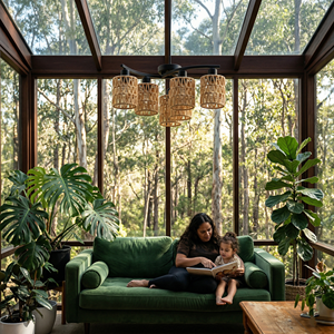 <span class=keywords><strong>Lampadario</strong></span> a sospensione <span class=keywords><strong>solare</strong></span> in rattan a 6 teste |   PT0912 - Product Image 3