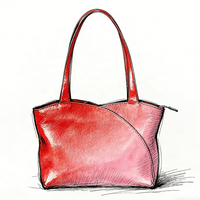 Sac à main pour femme personnalisable avec logo sur mesure et fermeture éclair, tendance mode, couleurs mélangées, design confortable, assorti aux chaussures pour femme