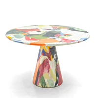 Table basse de style nordique personnalisée, table d'appoint moderne peinte à la main à l'huile pour la maison, le café, la villa, le restaurant, le salon/salle à manger