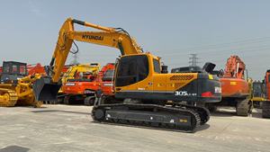 Excavadora hidráulica de orugas con motor diésel modelo 305 de 30 toneladas Hyundai 2022 de segunda mano con bomba de motor de caja de cambios - Product Image 4