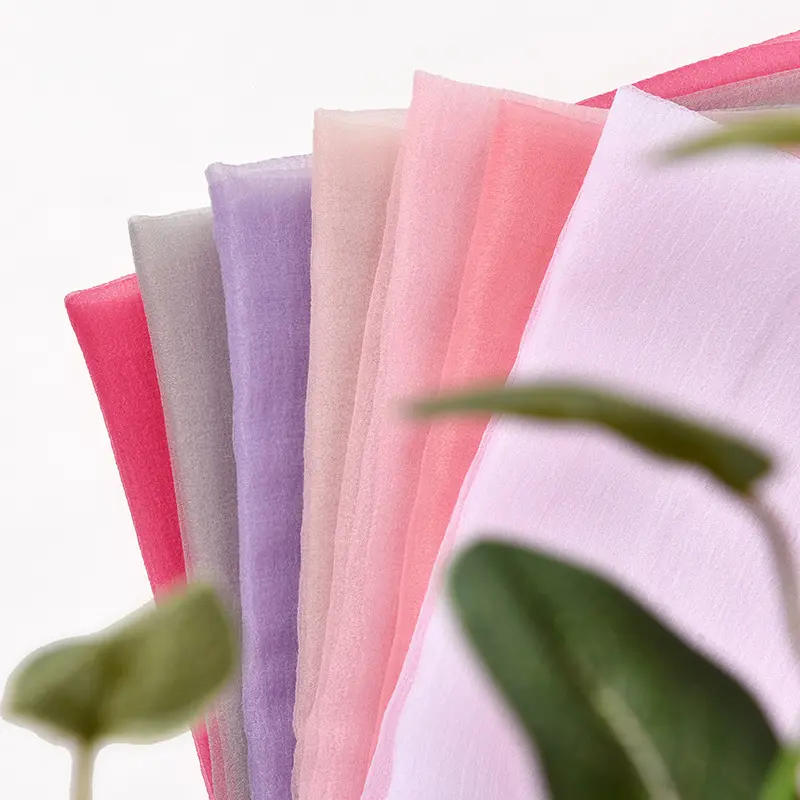 Top Lightweight Fashion Wedding Decor/Flowers Wrap 100% Polyester Fabric Sheer Silk Organza Roll