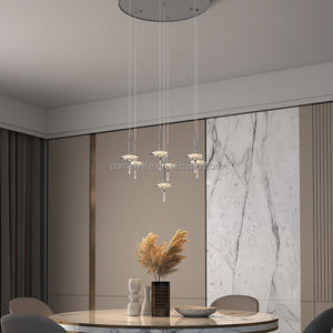 럭셔리 K9 크리스탈 펜던트 라이트 밝은 Led 조명 장식 실버 프리즘 컷 샹들리에 호텔 빌라 프로젝트 - Product Image 6