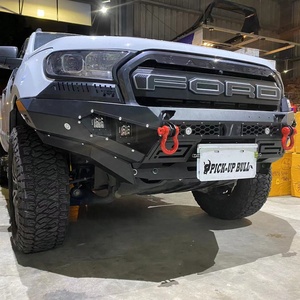 BUMPER <span class=keywords><strong>2021</strong></span> Ranger <span class=keywords><strong>Hilux</strong></span> NP300 Dmax Triton BLACK Powder Coat Material Q235 Acero Pajero Parachoques delantero Tacoma 2019 Parachoques delantero - Product Image 5