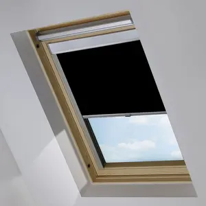 Mái Nhà Cửa Sổ Con Lăn Mù Màu Đồng Bằng Skylight Con Lăn Mù Màn Cuộn Bóng Râm Rèm 100% Polyester Sweet-Home PET Box