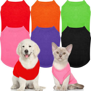 เสื้อสวมหัวสุนัขแบบคลาสสิกเสื้อยืดสีขาวสำหรับสัตว์เลี้ยงผ้าบางเนื้อแข็ง - Product Image 4