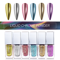 Collection Bojun 03 – Kit de 6 poudres liquides effet chrome pour ongles, effet miroir métallique de luxe, sans TPO, certifié MSDS, prix usine