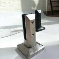 Spigots de piscine en verre noirs Duplex 2205, spigots en acier inoxydable réglables pour balcon et terrasse de piscine