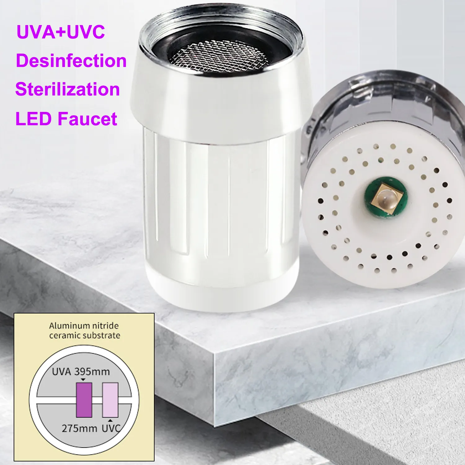Arastar यूवीए UVC कीटाणुशोधन नसबंदी के साथ यूनिवर्सल रसोई faucets नीचे खींच स्प्रेयर बाथरूम नल सामान