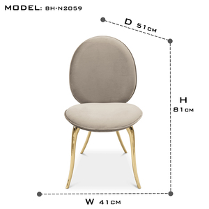Silla de Latón Elegante con Tapicería de Terciopelo Inspirada en la Estética Vibrante <span class=keywords><strong>del</strong></span> <span class=keywords><strong>Circo</strong></span> para Restaurante y Hotel, Más Vendida - Product Image 4