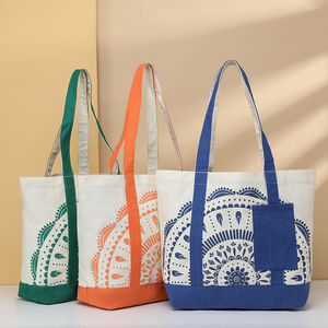 Shopping <b>Bag</b> Canvas With Printing Logo Canvas Tote <b>Bag</b> With Pocket and Zipper Cotton Tote <b>Bag</b> Custom - Product Image 1