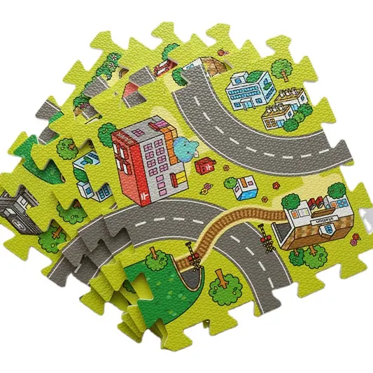 Thảm Chơi Trên Đường, Thảm Trẻ Em Playmat Rug City Life Tuyệt Vời Để Chơi Với Ô Tô Và Đồ Chơi Chơi Học Vui Chơi An Toàn Cho Trẻ Em