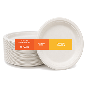 Platos de Bagazo de Caña de Azúcar de 6, 7, 9 y 10 Pulgadas, Platos Redondos Compostables, Venta al por Mayor Directa de Fábrica - Product Image 4