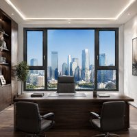Fenêtre moderne à suspension supérieure en aluminium, à rupture de pont thermique, conception multi-chambres pour maison, villa, appartement, balcon et projets commerciaux
