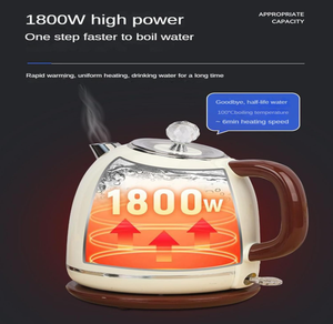 Nouvelle bouilloire électrique rétro à double couche anti-brûlure avec arrêt automatique, 1,8 L, appareil ménager, revêtement en acier inoxydable 304 - Product Image 4
