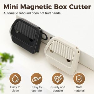 Mini-cutter à lame céramique conforme aux normes de sécurité, couteau ouvre-boîte magnétique à rétraction automatique, idéal pour les opérations d'emballage et d'expédition sécurisées - Product Image 3