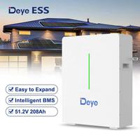 Batterie solaire Deye RW-G10.6 RW-F10.6 LiFePO4 51.2V 10,64 KWH 10kw IP20 lithium-ion pour système de stockage d'énergie domestique