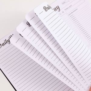 Carnet de notes IMODA A5 non daté pour liste de tâches quotidiennes, planning horaire, agenda de rendez-vous, fournitures scolaires et de bureau, couverture en cuir, 80 pages - Product Image 3